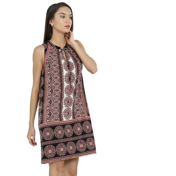 London Times Womens Size 4 Sleeveless Pattern Shift Polyester Dress - Picture 1 of 9